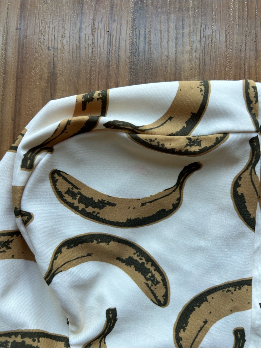 Baby Bonnet with Banana Print - Cream & Brown - Picture 3 of 8